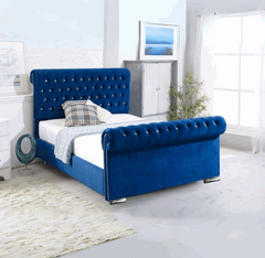 Naples Fabric Sleigh Bed