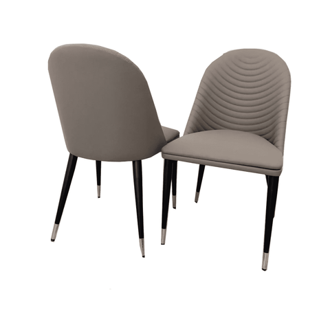 Alba Grey Leather Dining Chair SOLID FURNITURE