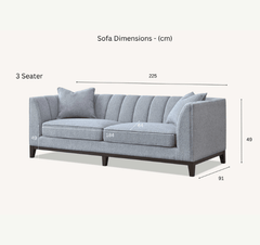 Aluxo Cooper 3 Seater Sofa in Dolphin Boucle Aluxo