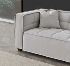 Aluxo Murray Sofa Range in Putty Boucle Fabric