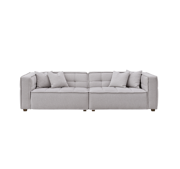 Aluxo Murray Sofa Range in Putty Boucle Fabric Aluxo