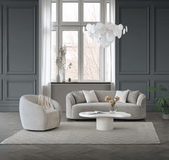 Aluxo Nolita Boucle Teddy Sofa and Accent Chair Aluxo