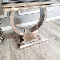 Chrome Frame Ariana Lamp Table_SOLID FURNITURE UK