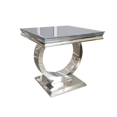 Grey Glass Ariana Lamp Table_SOLID FURNITURE UK