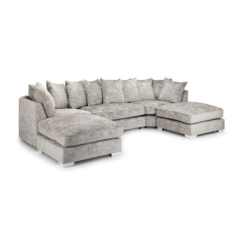 Bishop U Shape Sofa Scatter Back Truffle