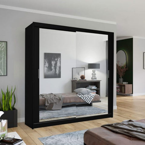 CHICAGO BLACK WARDROBE SOLID FURNITURE LTD