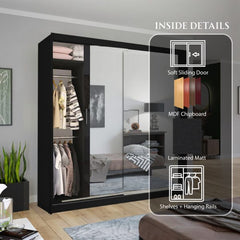 CHICAGO BLACK WARDROBE SOLID FURNITURE LTD