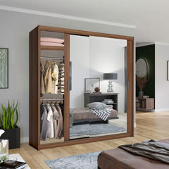 CHICAGO WALNUT WARDROBE SOLID FURNITURE LTD