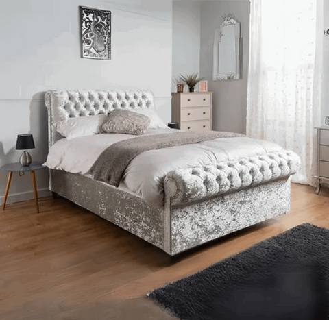 Sleigh Bed With Gas Lift Storage