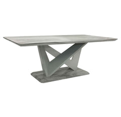 Georgia Grey Marble Effect Dining Table with Chairs SOLID FURNITURE