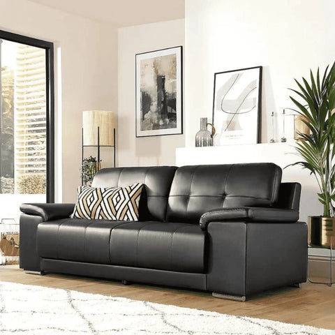 Kansas 3 Seater Leather Sofa