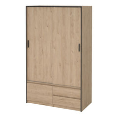 Line Wardrobe with 2 Sliding Doors 1 Small Door