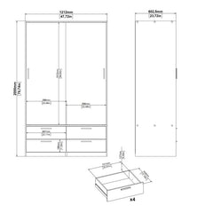 Dimensions of Line Wardrobe 