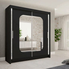 MARIKA BLACK WARDROBE SOLID FURNITURE LTD