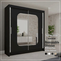 MARIKA BLACK WARDROBE SOLID FURNITURE LTD