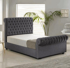 Naples Fabric Sleigh Bed