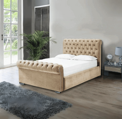 Naples Fabric Sleigh Bed