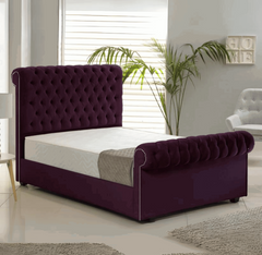 Naples Fabric Sleigh Bed