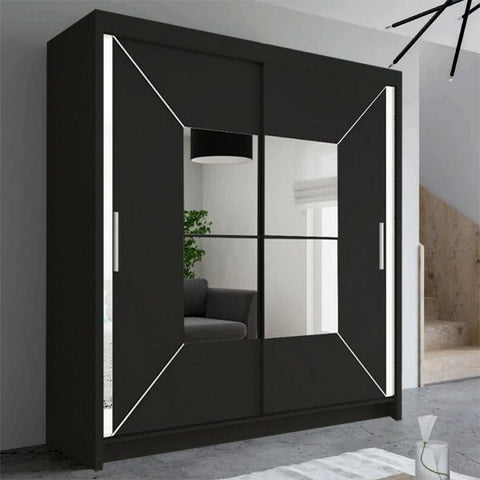 NICOLE BLACK WARDROBE SOLID FURNITURE LTD