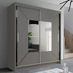 NICOLE GREY WARDROBE SOLID FURNITURE LTD