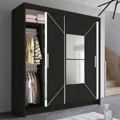 NICOLE BLACK WARDROBE SOLID FURNITURE LTD