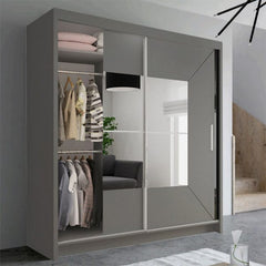 NICOLE GREY WARDROBE SOLID FURNITURE LTD