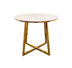 Juno Gold Marble Dining Table Only SOLID FURNITURE