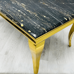 Louis Black & Gold Marble Coffee Table