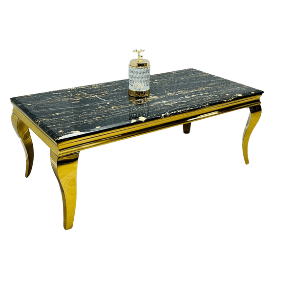 Louis Black & Gold Marble Coffee Table