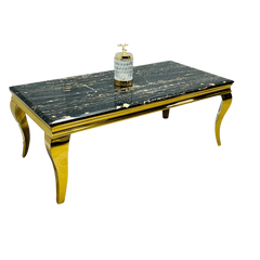 Louis Black & Gold Marble Coffee Table