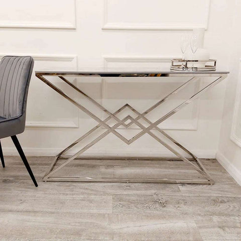 VESTA CHROME CONSOLE TABLE