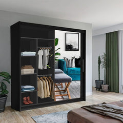 VISION BLACK WARDROBE SOLID FURNITURE LTD