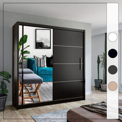 VISION BLACK WARDROBE SOLID FURNITURE LTD