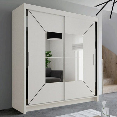 NICOLE WHITE WARDROBE SOLID FURNITURE LTD