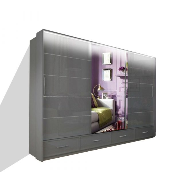 SYCYLIA 255 cm WARDROBE SOLID FURNITURE LTD