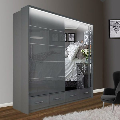 SYCYLIA 205 cm WARDROBE SOLID FURNITURE LTD