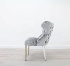 Valentino HQ Brushed Silver Dining Chair