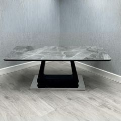 Zermatt Coffee Table Grey Ceramic Solid Furniture UK