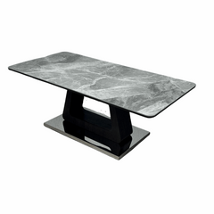 Zermatt Coffee Table Grey Ceramic Solid Furniture UK