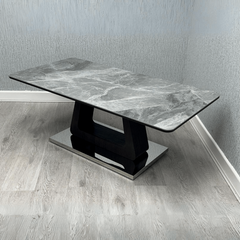 Zermatt Coffee Table Grey Ceramic Solid Furniture UK