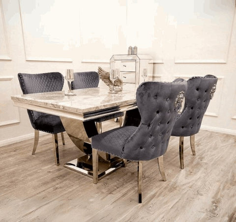 Arial Chrome Dining Table - SOLID FURNITURE LTD